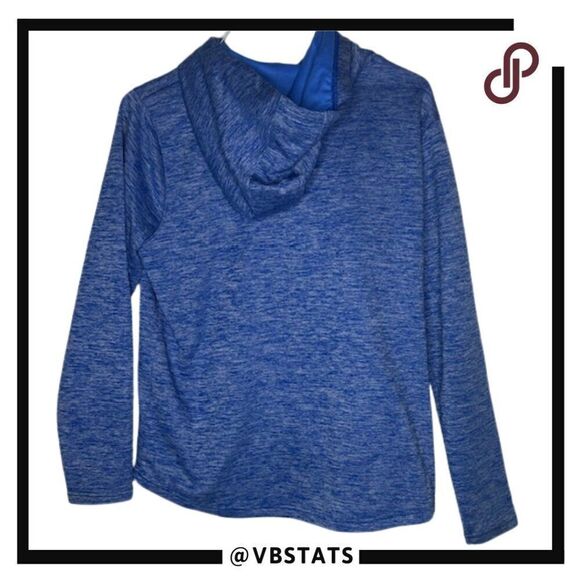 Under‎ Armour Women's Large Pacific Heather Blue Logo Hoodie - Picture 2 of 5